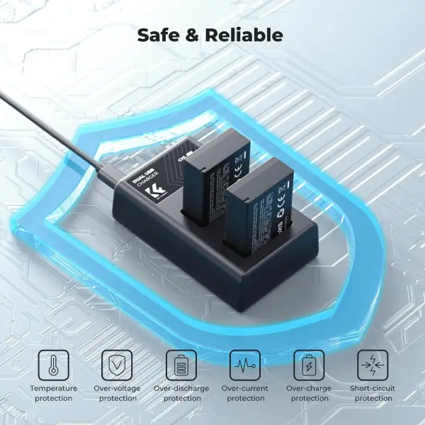 K&amp;F Concept LP-E17 Battery and Dual USB Charger (4)