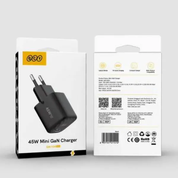 Qcy GN104EG 45w Mini Gan Charger