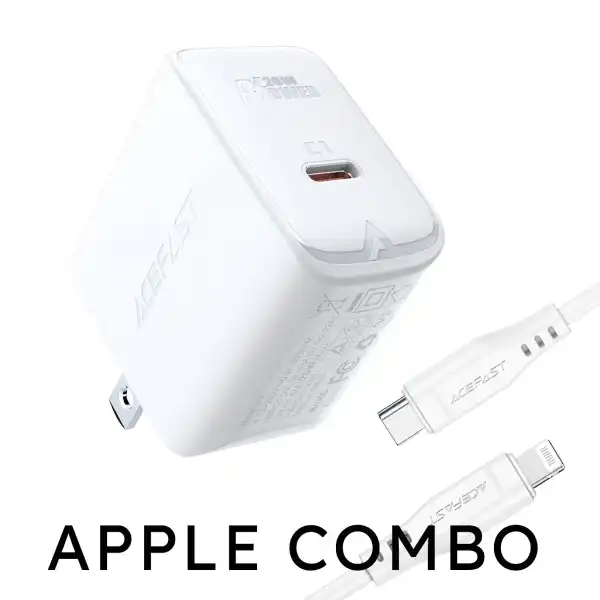 Acefast iPhone PD Combo 20watt (A3)+ MFI Certified Lightning Cable (C3-01)