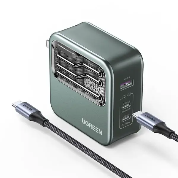 UGREEN 140W 3-Port Foldable GaN Wall Charger