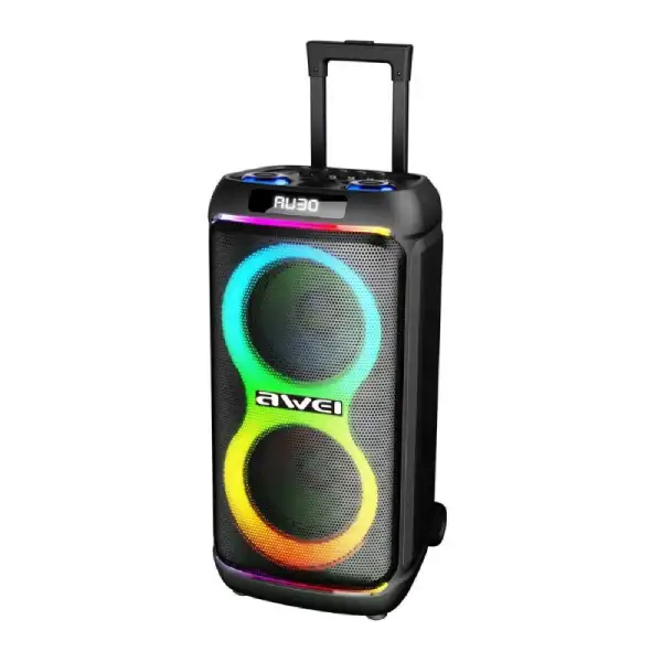 AWEI KT33 Bluetooth Karaoke Trolley Speaker with 2 Microphones