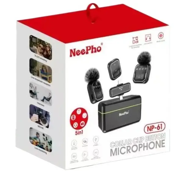 Neepho NP-61 Wireless Microphone For Type-C, iPhone &amp; Camera (1)