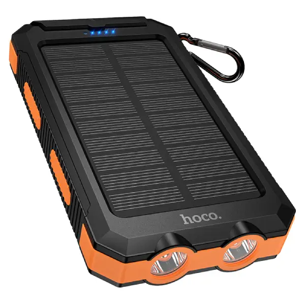 Hoco J164 Platinum Dual Light Solar Power Bank (1)