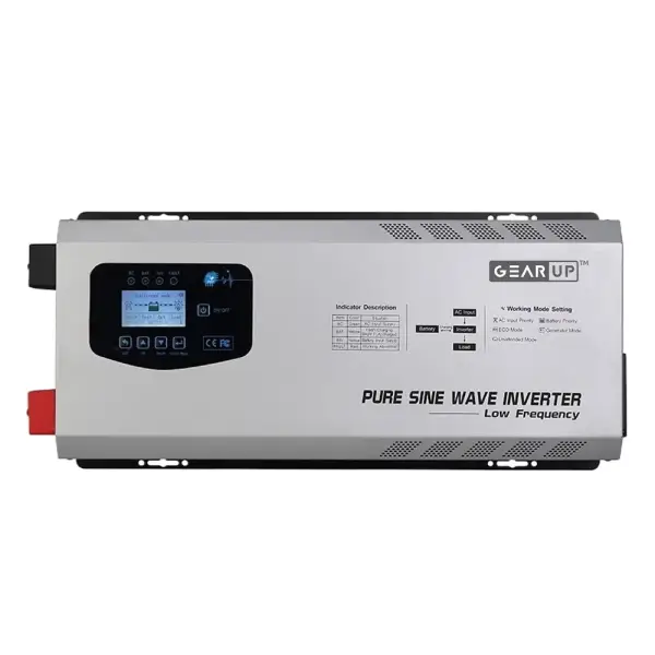 GearUP 3KW, 24V, Pure Sine Wave Inverter Without Solar (Lithium &amp; Acid Battery Supported) – GFT-30K24