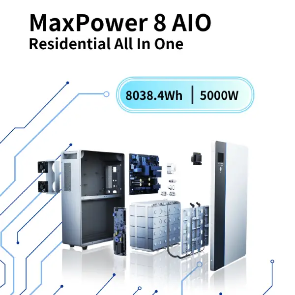 HiTHIUM HeroEE MaxPower 8 AIO — 8kWh All-in-One Solar + Battery Backup System (5kW Output, 9kW PV Input) (1)