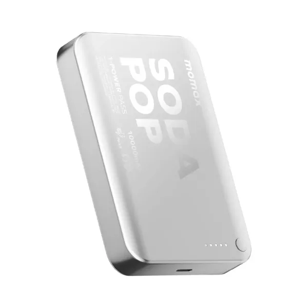 Momax 1-Power Pass Magnetic Wireless Power Bank 10000mAh – 15W MagSafe Charging, 20W USB-C Fast Charge (Soda Pop) 4