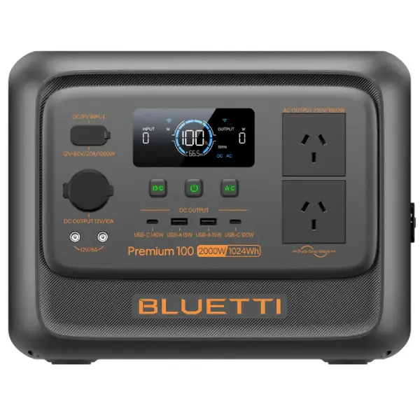 BLUETTI Premium 100 V2 Portable Power Station _ 2,000W 1,024Wh