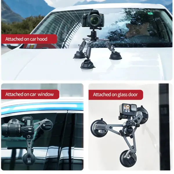 TELESIN TE-TSB-001 Three Suction Cups Camera Mount (8)