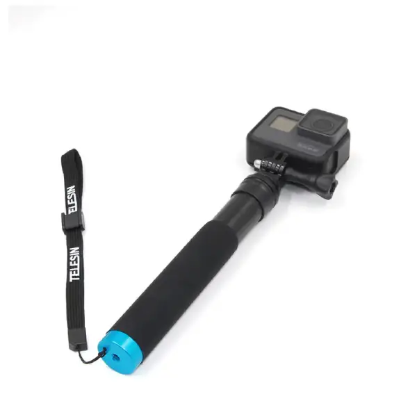 TELESIN GP-MNP-090-D Extendable Aluminum Alloy Selfie Stick With Tripod And Phone Clip (1)