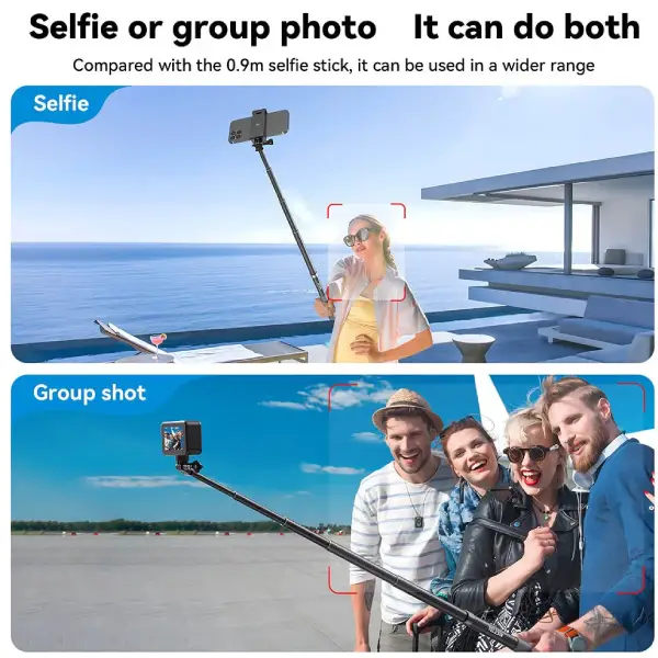 TELESIN GP-MNP-002 1.2m Adjustable Carbon Fiber Selfie Stick (7)