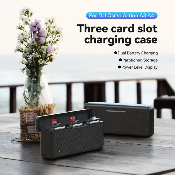 Telesin S0-BCG-02-TDJ Charging Box for DJI Action4_3_5pro
