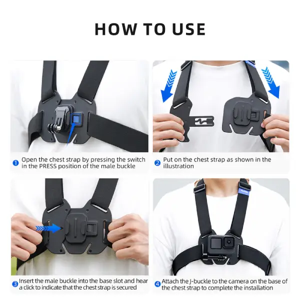 TELESIN GP-UCS-001 New Vest Chest Strap for Action Cameras (5)