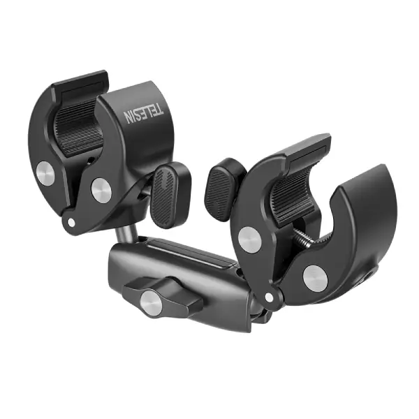TELESIN GP-HBM-001-D Double-headed Crab Clamp Bike_Moto Pipe Clamp (3)