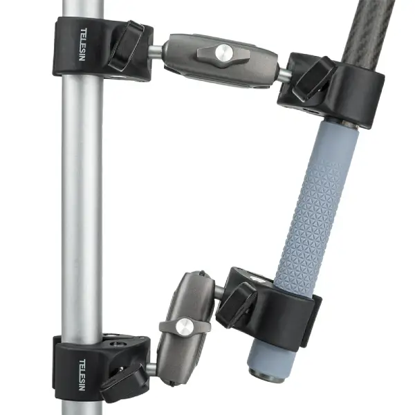 TELESIN GP-HBM-001-D Double-headed Crab Clamp Bike_Moto Pipe Clamp (1)