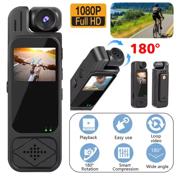 Y9 Mini Body Camera 2K HD Night Vision Police Cam