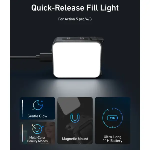 Telesin S5-BGD-08-TDJ Quick-Release Fill Light For Action 5 pro_4_3 (2)