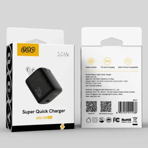 QCY GN105MG 20W Super Quick Charger