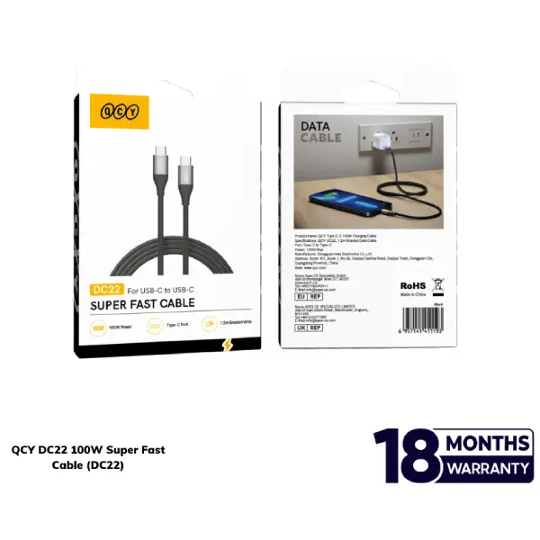 QCY DC22 100W Super Fast Cable