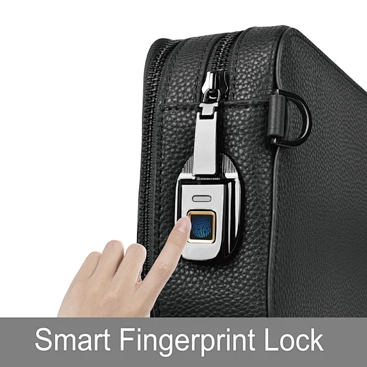 WiWU Master Genuine Leather Fingerprint Lock Crossbody Bag 2