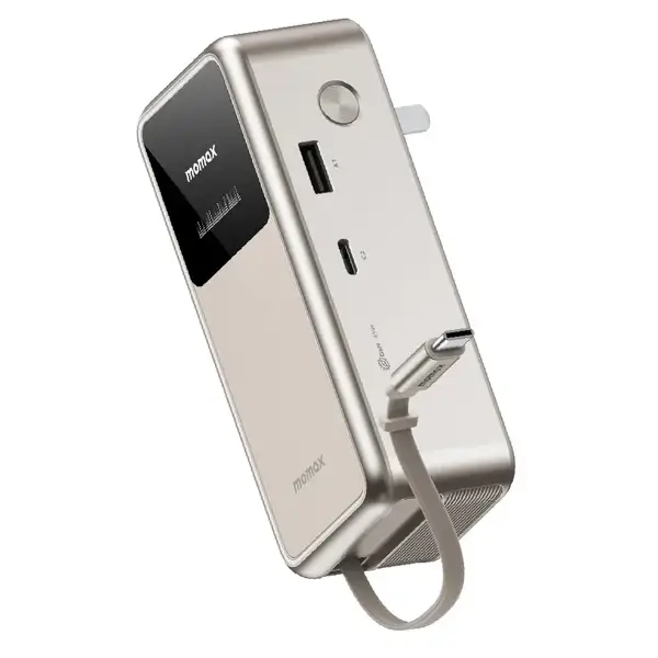 Momax 1-Pac⁺ 10000mAh 3in1 Hybrid GaN Battery Pack - Titanium