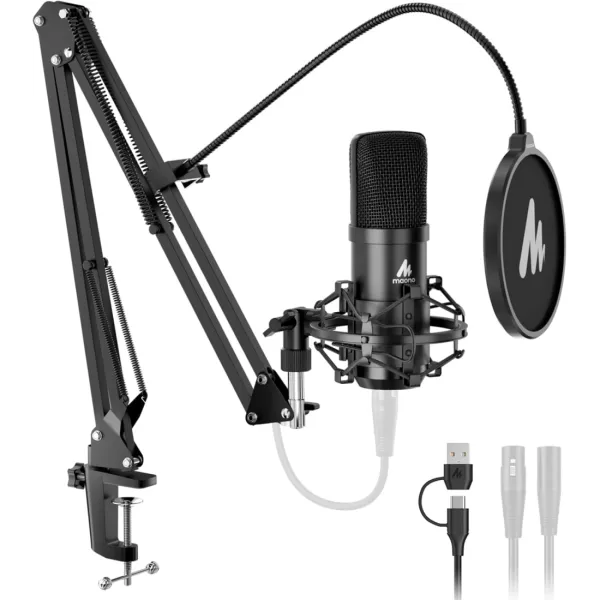 MAONO AU – A04 Gen2 Studio Quality Condenser XLR USB and Type-C Microphone 01