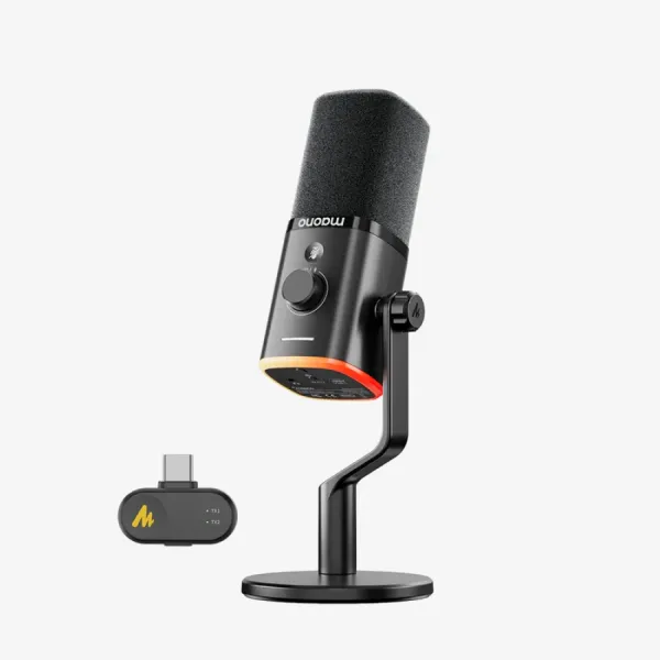 Maono PD100W Wireless &amp; USB Dynamic Microphone 1