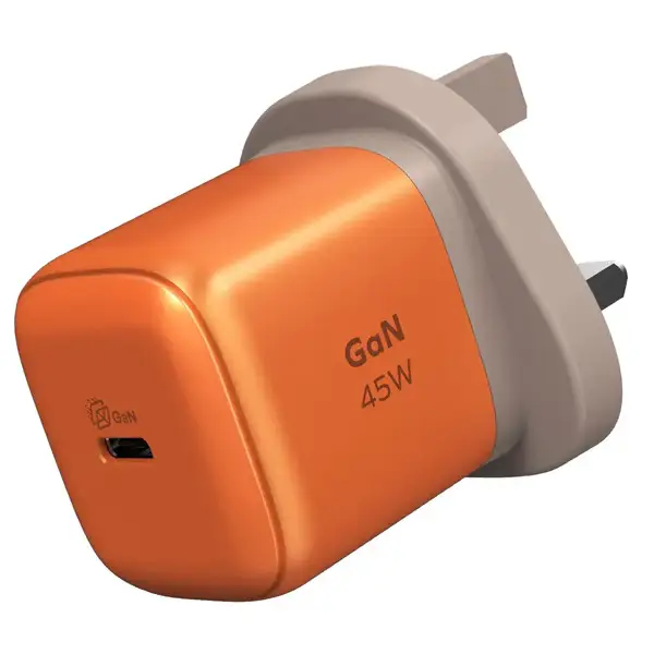 Momax 1-Charge 45W GaN Charger - Orange / UK plug