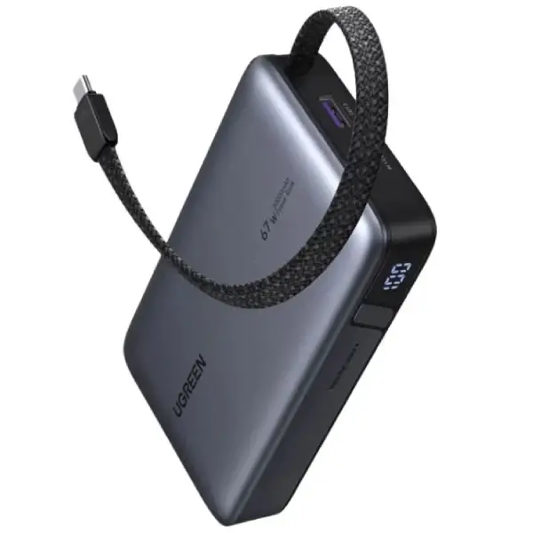 UGREEN PB550 67W 20000mAh Power Bank with Built in Cable (55996B)