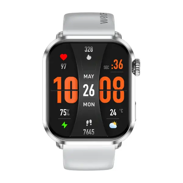 Weofly Power 2 Smart Watch - Silver / 1 Year Warranty