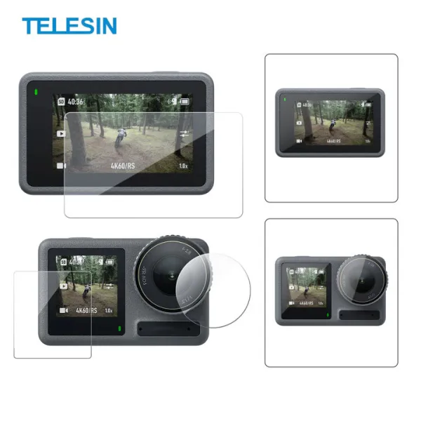TELESIN Tempered Film Set for DJI OSMO Action 5 Pro