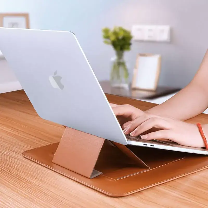 WiWU SKIN Ultra PU Leather Portable Stand Sleeve for Macbook