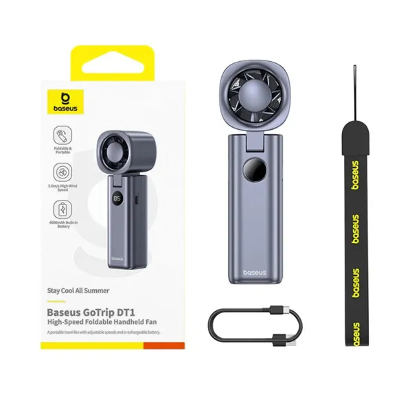 Baseus GoTrip DT1 High-Speed Foldable Handheld Fan 1