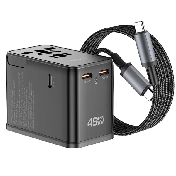 WiWU Wi-UA014 45W Universal Plug Adapter Cable Combo (3)