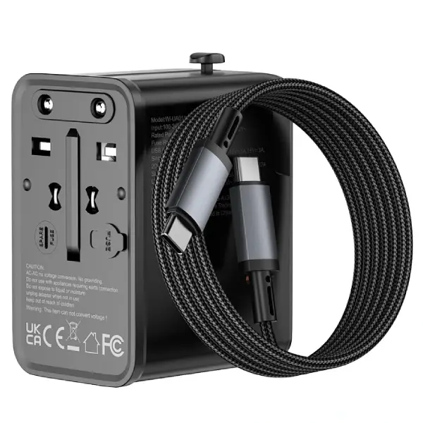 WiWU Wi-UA014 45W Universal Plug Adapter Cable Combo (1)