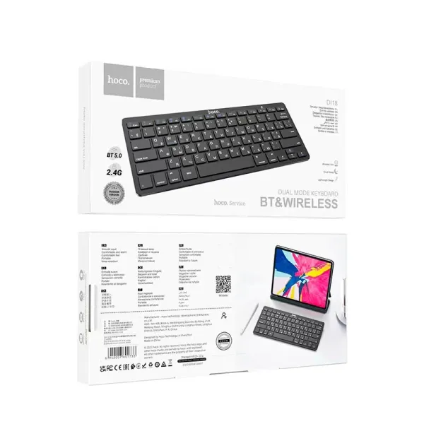 HOCO DI18 2.4G Wireless Bluetooth Dual Mode Keyboard 2