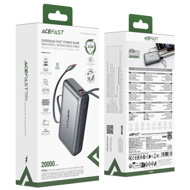 ACEFAST M34 PD45W Fast Charge 20000mAh Power Bank   2