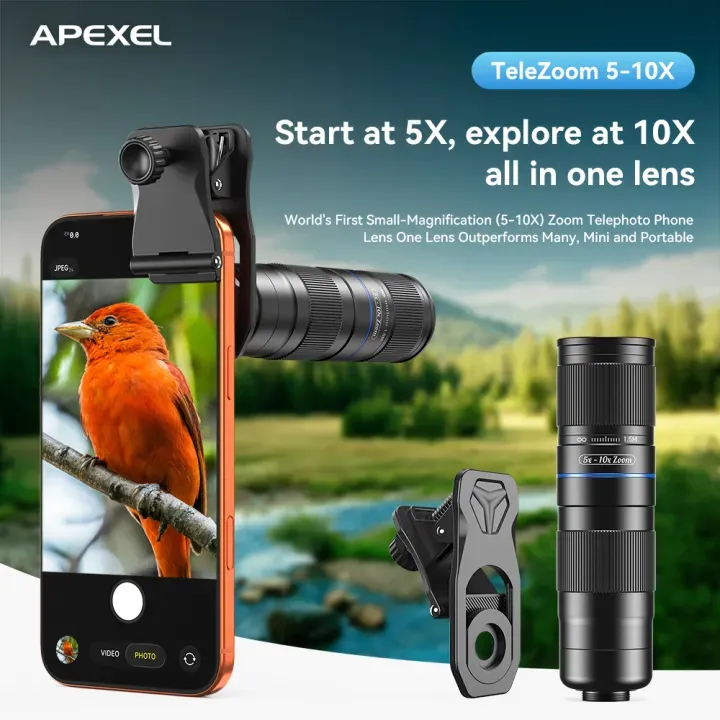 APEXEL 5-10x Zoom Telephoto Lens
