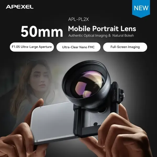 APEXEL APL-PL2X 50mm F1.05 Mobile Portrait Lens