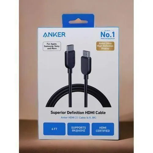 Anker HDMI Cable (6 ft, 8K) 1