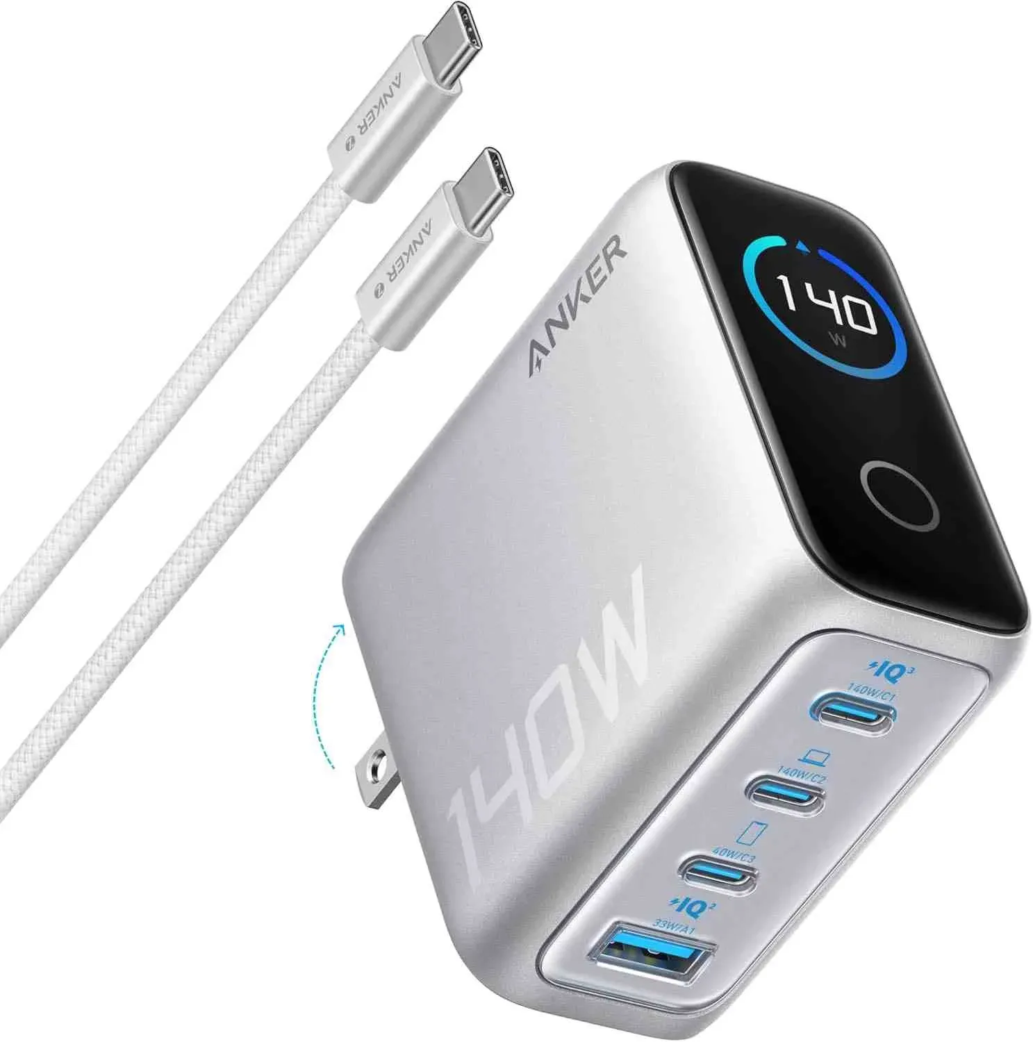 Anker Zolo 140W Charger gray color