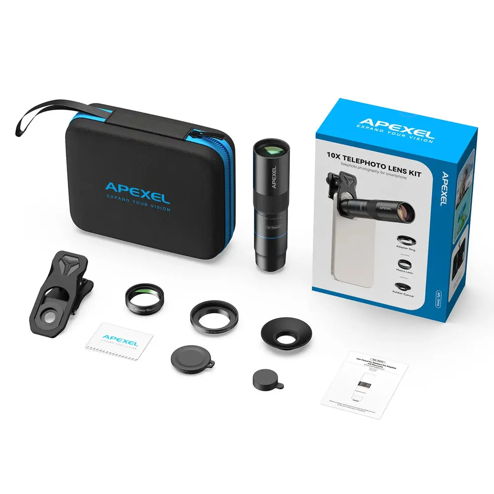 Apexel TeleMacro Pro 10X 2 In 1 Telephoto & Macro Lens 2