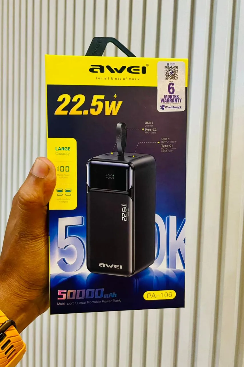 Awei PA 103 Disgital Display 30000mAH Large Capacity 22.5W Fast Charging Powerbank 1