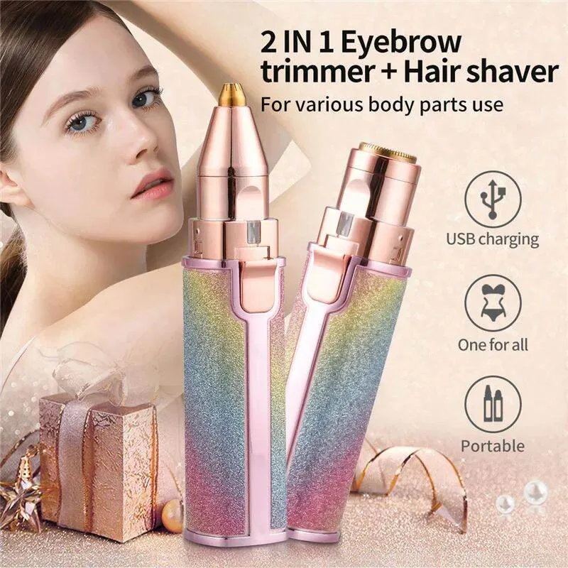 BLAWLESS HX-203B 2 in 1 Eyebrow Trimmer & Facial Hair Removal 