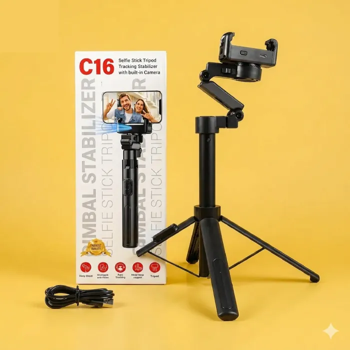 C16 Update 2.0 Gimbal Stabilizer AI Face Tracking Selfie Stick Tripod 2
