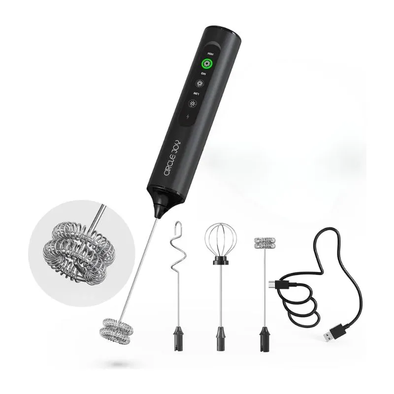 CIRCLE JOY Rechargeable Handheld Milk Frother Wand - selected variant