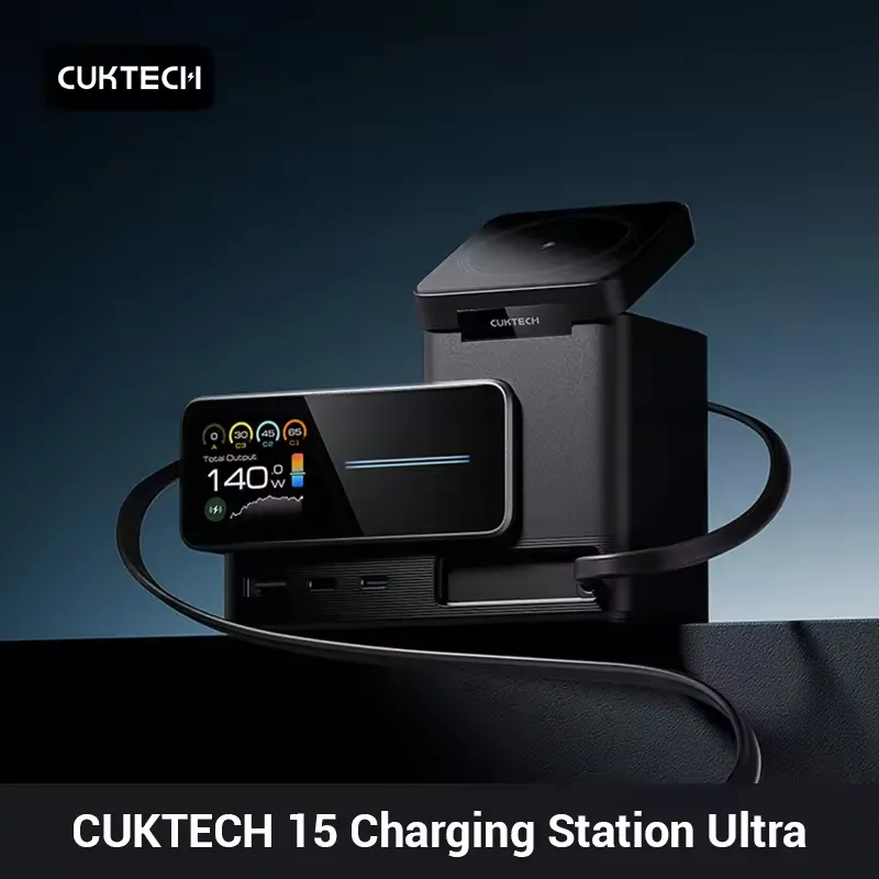CUKTECH 15 Charging Station 140W GaN – All-in-One Desktop Power Hub for Laptops