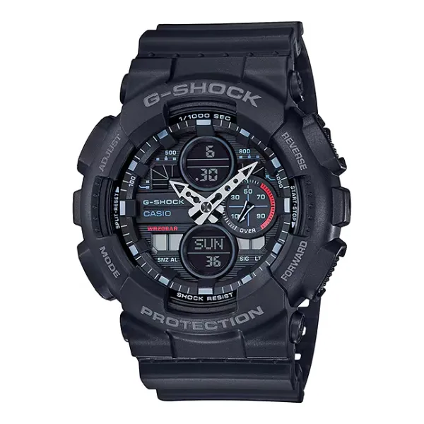 Casio G Shock GA 140 1A1DR Analogue Digital Black Strap Watch