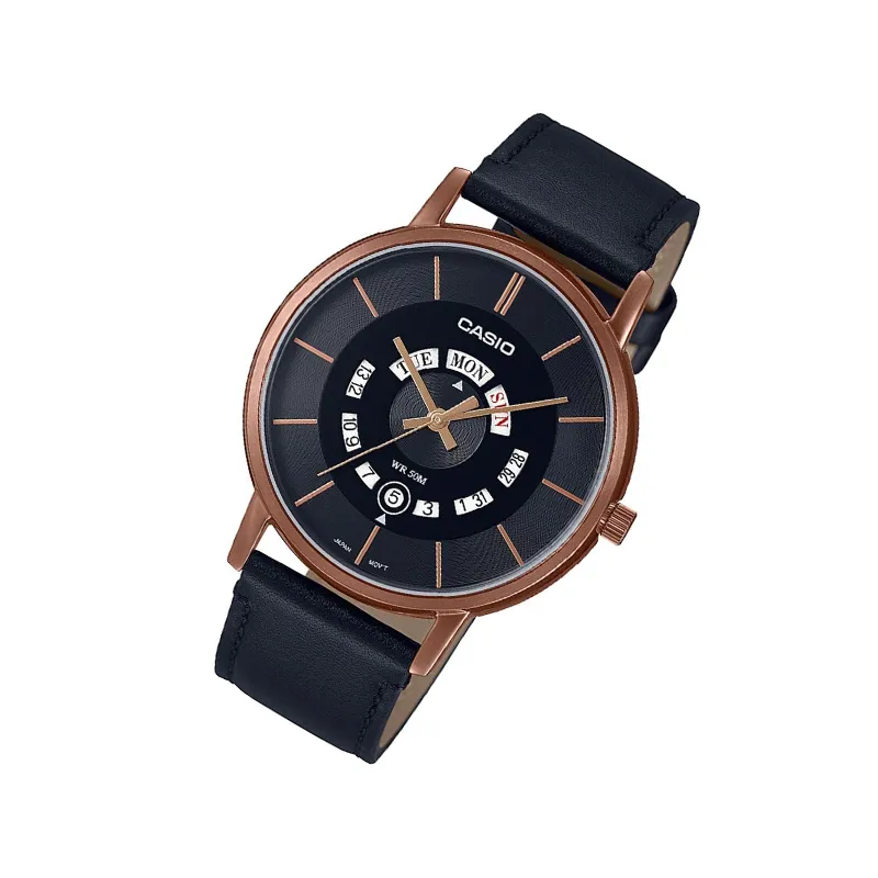 Casio MTP B135RL 1AV Leather Watch 1