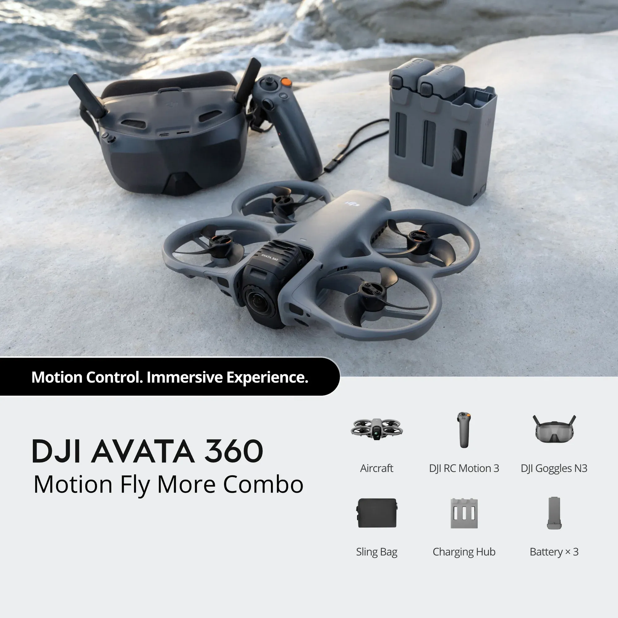 DJI Avata 360 Motion FPV Drone Fly More Combo (Goggles N3) 3