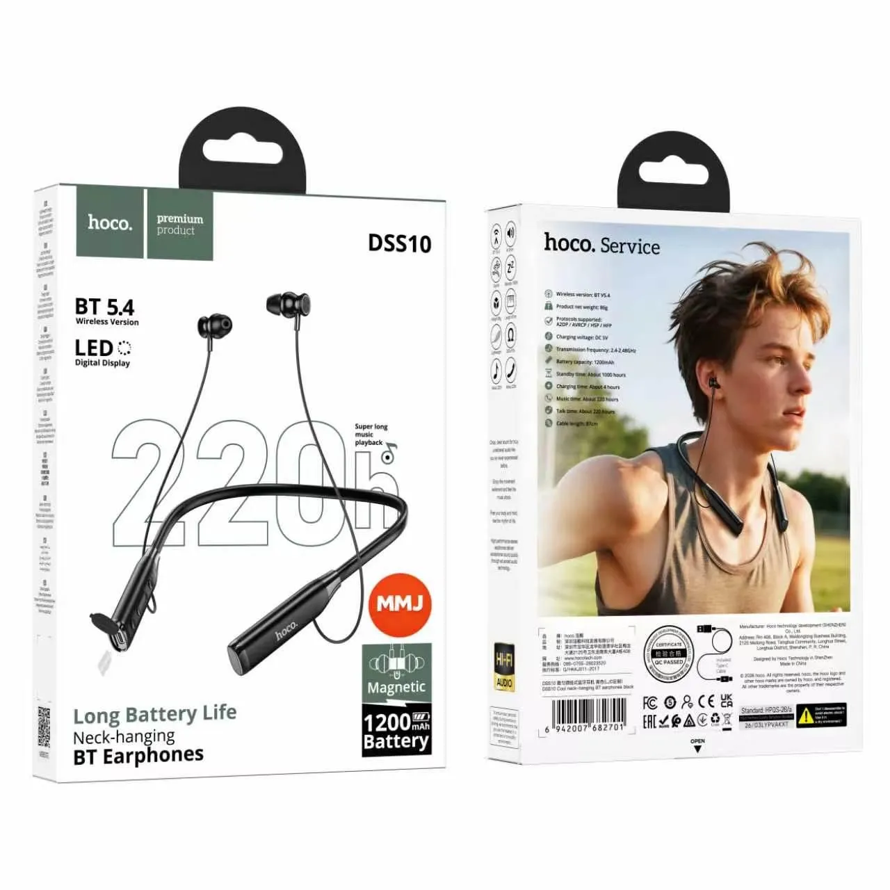 Hoco DSS10 Cool Neck-Hanging Bluetooth Earphones